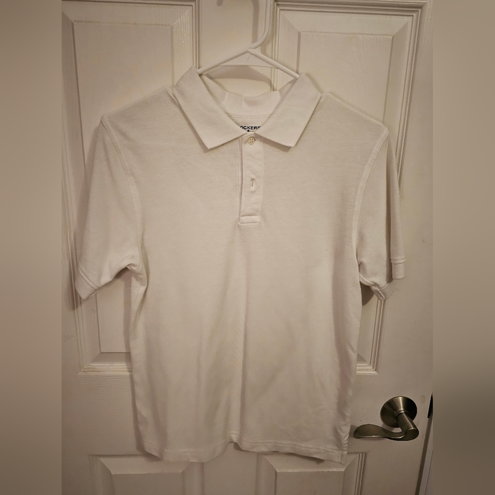 Youth Large Short Sleeve White Dockers Collared Shirt, Used, Good Condition